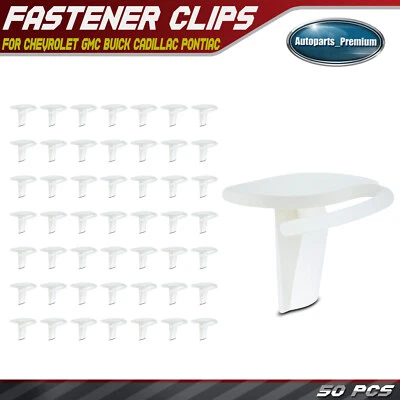 Sujetador de moldura de panel y puerta delantera y cuarto de nailon 50 piezas para GM Chevy GMC Foto 1 de 4
