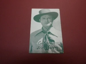 DON BARRY -TV/MOVIE WESTERN penny arcade vending machine card 1940's U.S.A. - Picture 1 of 3