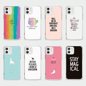 CASE FOR IPHONE 15 14 13 12 11 SE 8 PRO SHOCKPROOF PHONE COVER RAINBOW UNICORN - Picture 1 of 34