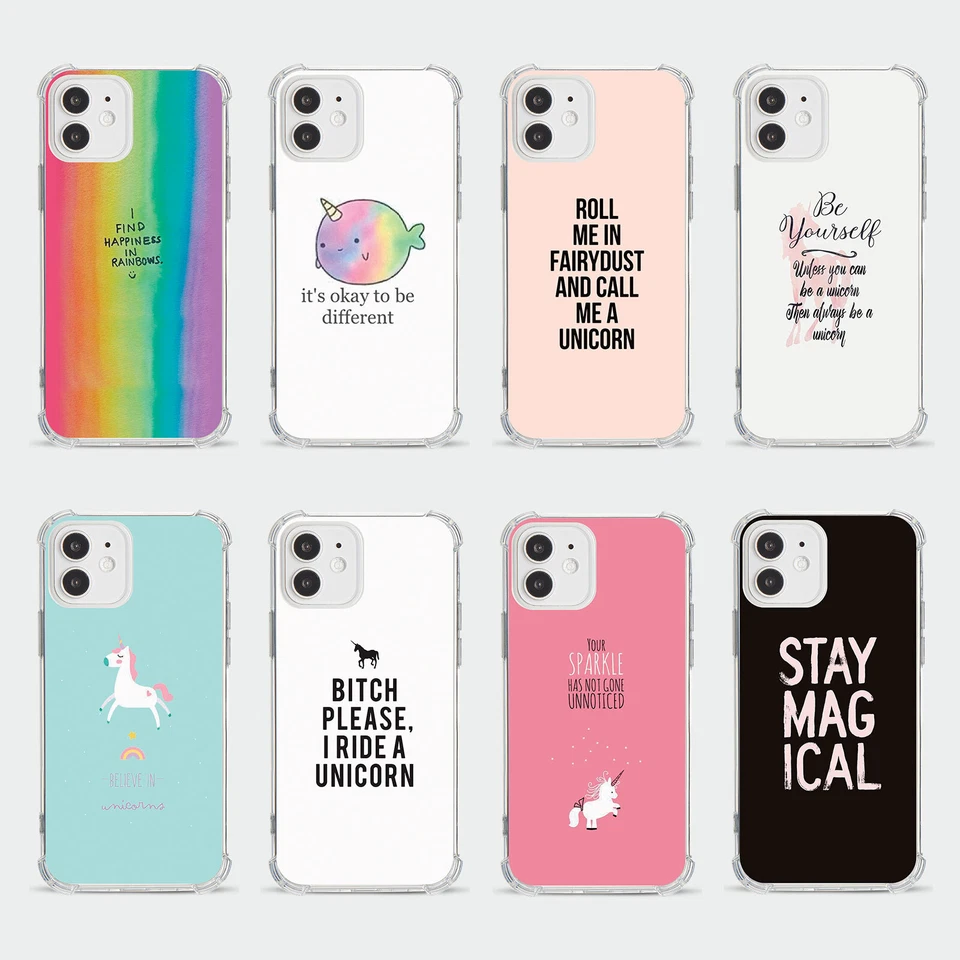 CASE FOR IPHONE 15 14 13 12 11 SE 8 PRO SHOCKPROOF PHONE COVER RAINBOW UNICORN - Image 1 of 1