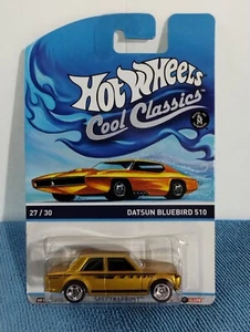 HOT WHEELS " COOL CLASSICS" DATSUN BLUEBIRD 510 SPECTRAFROST GOLD CAR 27/30 - Picture 1 of 11