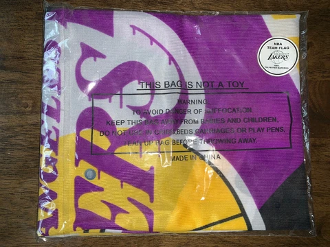 Six Flags Los Angeles Lakers Flag Cover
