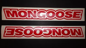 MONGOOSE RED ONLY FRAME / BIKE RUB ON DECALS / STICKERS - Picture 1 of 1