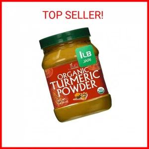 Bio Kurkuma Pulver 1 Pfund Glas von Jiva Organics - 100% roh mit Curcumin - - Bild 1 von 1