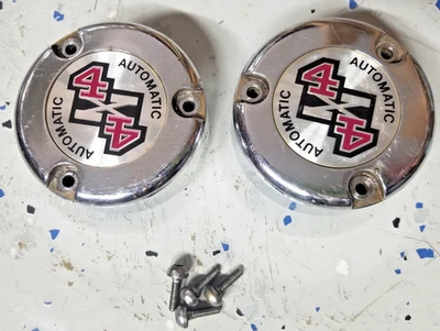 1993 Ford Bronco F150 PAIR 3 Bolt Automatic Locking Hub Center Cap OEM NICE USED - Изображение 1 из 4