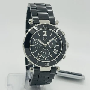 GC Guess Collection Women's Chronograph 39mm Black Ceramic Swiss Watch I43001M2 - Picture 1 of 7
