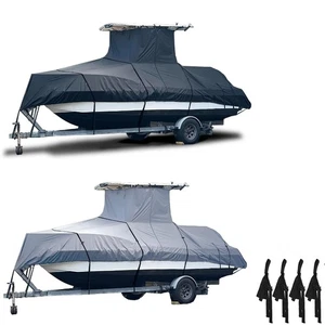 Waterproof  Boat Cover Dust Heavy Duty Trailerable T-Top Runabout Fishing Ski - Bild 1 von 17