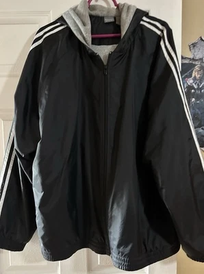 Chaqueta cortavientos Pro Spirit para hombre cremallera completa talla XL con capucha forro negro bolsillos Foto 1 de 3