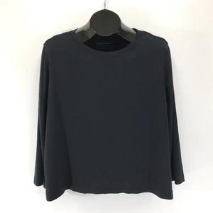 Eddie Bauer 3/4 Sleeve Easy Tee Women's Plus 2XL Black 100% Cotton Knit Casual - Picture 1 of 11