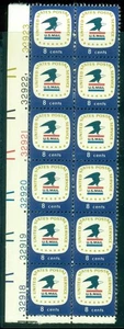 SCOTT # 1396 PLATE BLOCK OF 12, 6 NUMBERS, MINT, OG, NH, GREAT PRICE! - Picture 1 of 1
