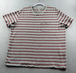 Camiseta para hombre Levi's gris granate talla XL calce estándar a rayas manga corta algodón - Imagen 1 de 9