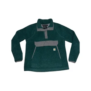 Carhartt Relaxed Fit Fleecepullover Sweatshirt Damen grün Gr. Medium 8-10 - Bild 1 von 5