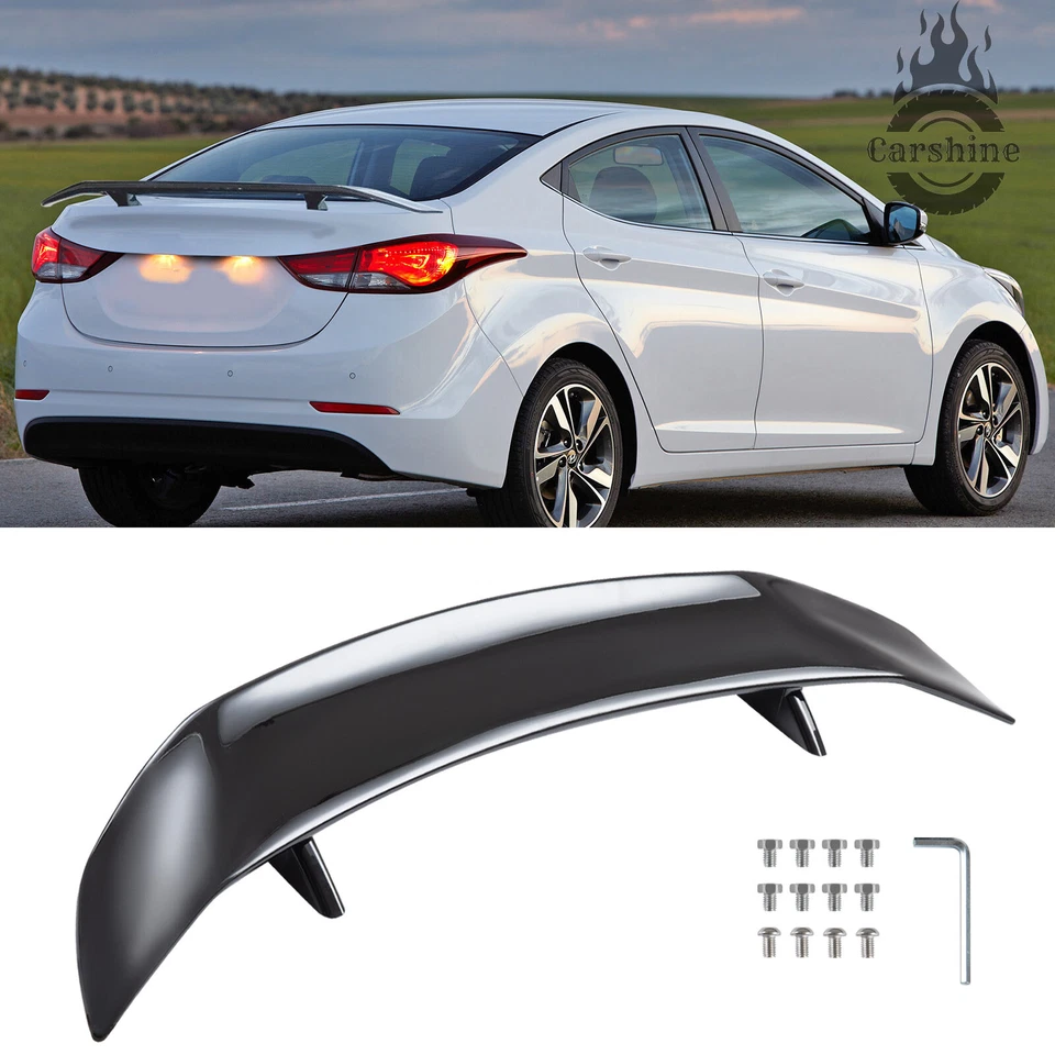 For Hyundai Elantra 2014 Gloss Black 47" Rear Trunk Spoiler GT Wing Racing Style Foto 1 de 4
