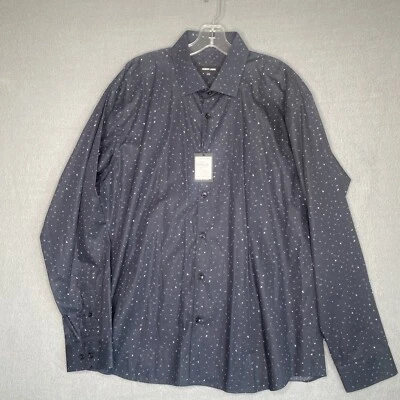 NWT Jared Lang men's Size 2XL Long Sleeve Button Down Shirt Black Alphabet - Image 1 of 4