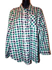 New American Sweetheart checks flannel long Sleeve Button Pocket Shirt size L LB