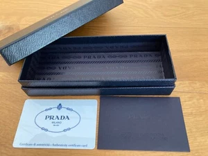 Prada Glasses Box Outer Black Storage Box Only & Card & Envelope - Picture 1 of 6