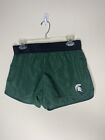 Womens Size L Michigan State Spartans Athletic Running Shorts Brief Lined Laser