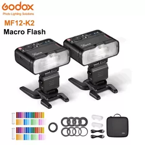 Godox MF12-K2 Macro Flash 2-Light Kit TTL Flash Speedlite For Sony Canon Nikon - Picture 1 of 17