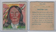 R128-2 Strip Card, Series of 48 - Western, 1933, #244 Spotted Tail