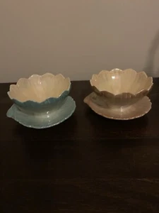 Royal Winton Vintage Lotus Lustreware Bowls With underplate 1930’s Set Of 2 - Picture 1 of 23