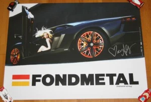 2017 FONDMETAL Lamborghini Grid Girl signed SEMA Show Promo Poster - Picture 1 of 1
