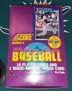 1991 Score Series 2 Baseball Box With 36 Packs