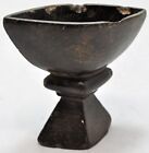 Antique Black Stone Small Puja Ceremony Ritual Bowl Original Old Hand Carved