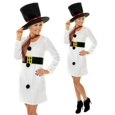 SOWEST Snowman Costume Elf Santa Ladies Fancy Dress Womens Xmas Outfit