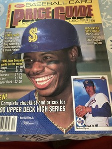 December 1990 SCD Baseball Card Price Guide Monthly Ken Griffey Jr No Cards
