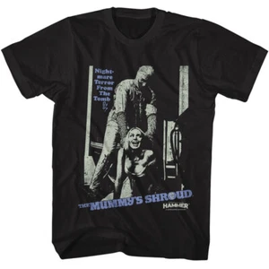 Hammer Horror Movie The Mummy's Shroud Terror From The Tomb Men's T Shirt - Picture 1 of 3
