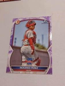 2023 Bowman Baseball 1st Rickardo Perez Purple 002/199 - Picture 1 of 2