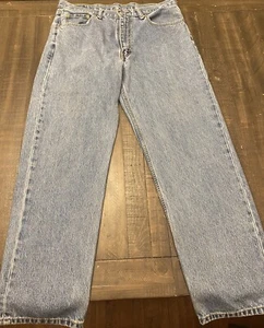 Vintage Levi 550 Mens Jeans Relaxed Fit Straight Leg Size 36x32 Light Wash - Picture 1 of 9