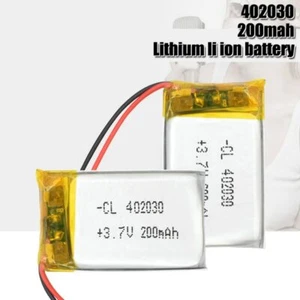 200mAh 3.7V 402030 042030 Polymer Battery Rechargeable Li-po for Bluetooth GPS - Picture 1 of 15