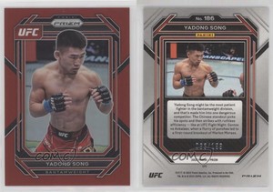 2023 Panini Prizm UFC Red Prizm /199 Yadong Song #186