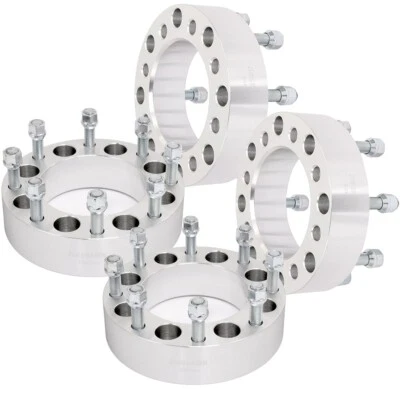 4 pcs 2" Wheel Adapters 8x6.5 Fits Chevy Silverado GMC Sierra 2500 HD to 8x180 Foto 1 de 4