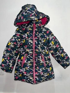 Skechers Girls Rain Jacket Size M (5/6) puffer hooded camo rainbow full zipper - Picture 1 of 7
