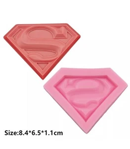 Silicona Superman Shield Logotipo Fondant Sugarcraft Chocolate Hágalo usted mismo Arcilla Resina - Imagen 1 de 1