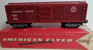 VINTAGE AMERICAN FLYER #976 S GAUGE MISSOURI PACIFIC OPERATING CATTLE CAR WORKS - Picture 1 of 6