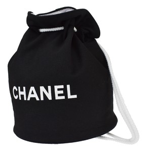chanel canvas drawstring backpack