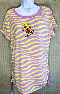 The Simpsons: Lisa on Skateboard Women's Embroidered Cinch T-shirt Size 1XL NEW - Picture 1 of 6