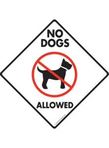 No Dogs Allowed - No Dog Exterior Rustproof Aluminum Sign or Vinyl Sticker - Picture 1 of 6