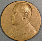 WOODROW WILSON US COMME NEUF 1917 1ère/2ème MÉDAILLE DE BRONZE INAUGURALE 50mm 70g A1764