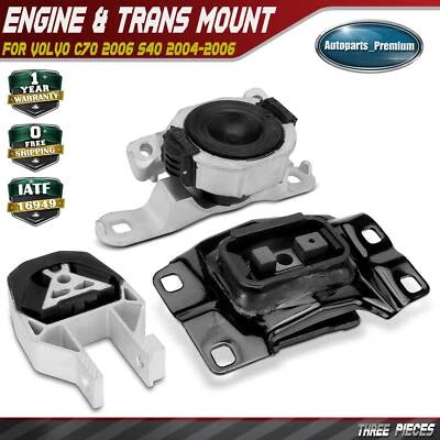 3x Montaje de puntal de par de motor y montaje de transmisión para Volvo C70 2006 S40 Foto 1 de 4