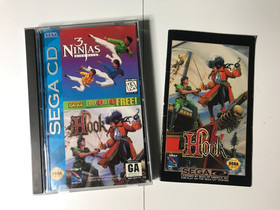 Sega CD 3 Ninjas Kick Back/ Hook double deal LOOK READ