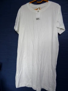 long meduim H & M cream t shirt cotton new with tags - Picture 1 of 7
