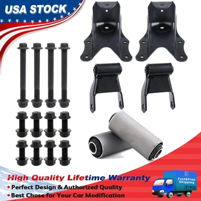 722101 Kit de soporte de grillete de resorte de hoja trasera para Ford F150 F250 F350 Bronco nuevo Foto 1 de 4