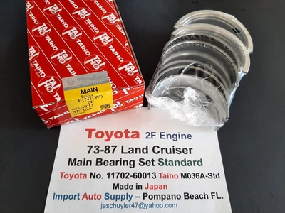 Toyota 2F Land Cruiser 73-87 Main Bearing Set 1 pc. Thrust  Standard Size - Image 1 of 2