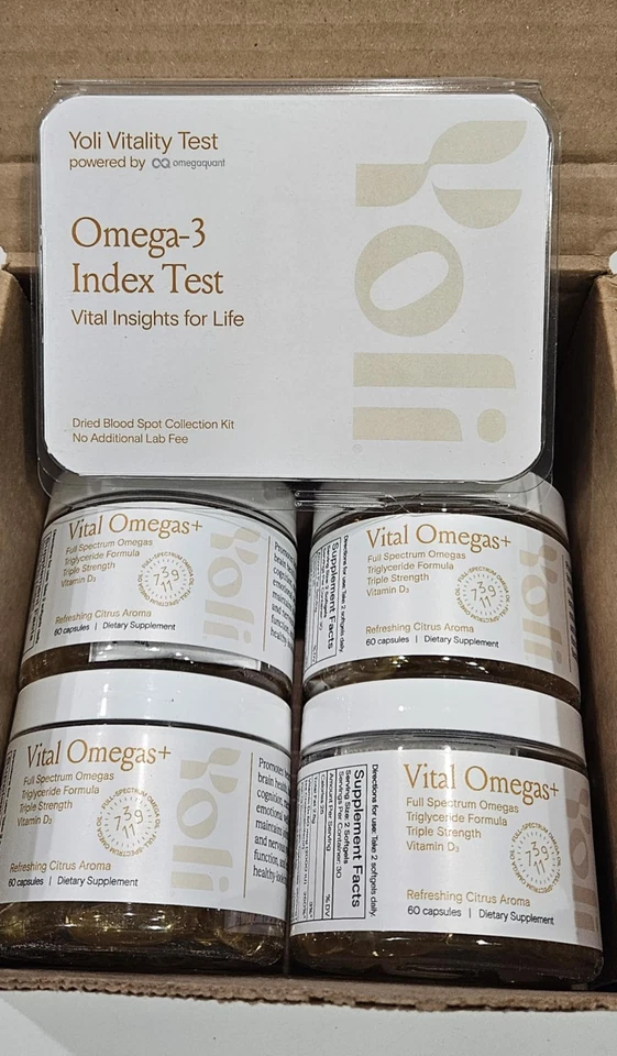 Yoli Omegas de Espectro Completo + Kit de Paquete con 1 Kit de Prueba Gratis (4 botellas de Omega) Foto 1 de 4