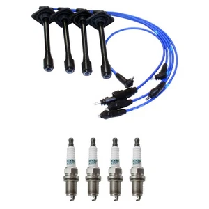 NGK 5mm Wire Set & 4 Denso Iridium Spark Plug Kit For Toyota Camry L4 DX LE XLE - Picture 1 of 1