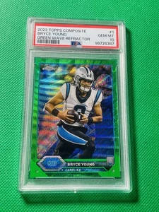 2023 Topps Composite Green Wave Refractor Bryce Young /99 Rc Psa 10 #1 - Picture 1 of 1